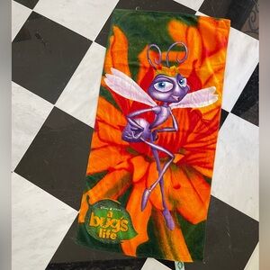 Disney Pixar  1998  It’s a Bugs Life Vintage Beach Towel Princess Atta
